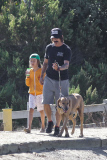 *EXCLUSIVE* Anthony Kiedis and Everly Bear take their dog for a walk