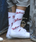PREMIUM EXCLUSIVE Justin Bieber wearing shocking socks at skate park with Hailey Baldwin 