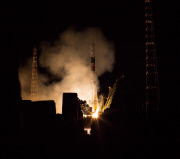 The Soyuz TMA-17M rocket launches from the Baikonur Cosmodrome in Kazakhstan - 23 Jul 2015
