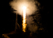 The Soyuz TMA-17M rocket launches from the Baikonur Cosmodrome in Kazakhstan - 23 Jul 2015
