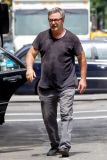 Alec Baldwin says goodbye to his pup before heading to the Hamptons for the weekend