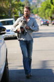 Gerard Butler takes a stroll with little Lolita