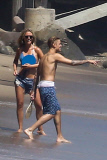 *PREMIUM EXCLUSIVE* Justin Bieber hangs out with Lauren Scruggs and Jason Kennedy **MUST CALL FOR PRICING** *NO WEB*