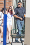 *EXCLUSIVE* Paris Jackson protected by a Marine Corps sniper with a badge