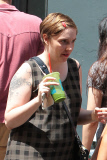 Lena Dunham Taking a Break on the Set of Girls