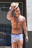 *EXCLUSIVE*  A shirtless Nico Tortorella is all smiles in Palm Springs