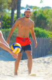 Samir Nasri keeps active on his holiday in Saint-Tropez **USA ONLY**