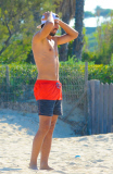 Samir Nasri keeps active on his holiday in Saint-Tropez **USA ONLY**