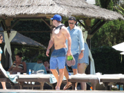 'TMNT 2' Hottie Stephen Arnell and wife Cassandra in Marbella **USA ONLY**