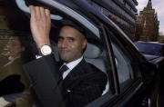 Saif Gaddafi leaving the High Court in London, Britain - 18 Apr 2002
