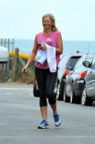 FAMEFLYNET - Exclusive: Zoe Ball Spotted Training For Strictly Come Dancing