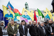 Protest against the attacks on Kurds in Turkey and Iraq, Brussels, Belgium - 28 Jul 2015