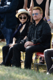 NY:  John Lennon Tapestry Unveiled By Bono And Ono