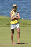 Vito Schnabel joue au golf sous le regard d'Heidi Klum. No Credit. NW (Lafata)