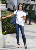 Jordana Brewster takes a walk on the west side