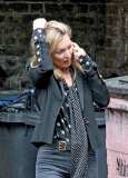 EXC - KATE MOSS AT COTE DE BRASSERIE RESTAURANT IN HIGHGATE
