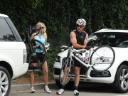 PREMIUM EXCLUSIVE Dennis Quaid in some serious cycling gear showing serious muscles