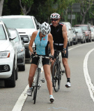 PREMIUM EXCLUSIVE Dennis Quaid in some serious cycling gear showing serious muscles