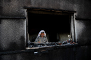 Arson attcak on a house in Kafr Duma village near the West Bank city of Nablus, Palestinian Territories - 31 Jul 2015