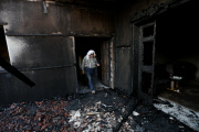 Arson attcak on a house in Kafr Duma village near the West Bank city of Nablus, Palestinian Territories - 31 Jul 2015