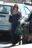 *EXCLUSIVE* Elisabetta Canalis shows off her baby bump as she steps out for groceries
