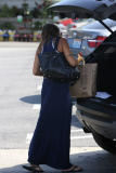 *EXCLUSIVE* Elisabetta Canalis shows off her baby bump as she steps out for groceries