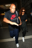 Janet Jackson gets plenty of protection at LAX **NO UK**