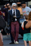 Karl Lagerfeld et Baptiste Giabiconi a Saint Tropez. SPE. Prioli