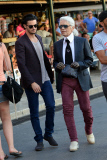 Karl Lagerfeld et Baptiste Giabiconi a Saint Tropez. SPE. Prioli