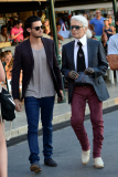 Karl Lagerfeld et Baptiste Giabiconi a Saint Tropez. SPE. Prioli