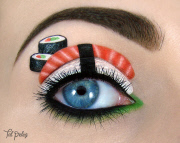 Make up artist Tal Peleg creates beautiful art on her eyelids, Israel - Aug 2015