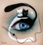 Make up artist Tal Peleg creates beautiful art on her eyelids, Israel - Aug 2015