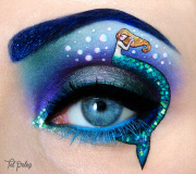 Make up artist Tal Peleg creates beautiful art on her eyelids, Israel - Aug 2015
