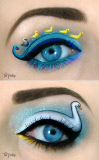 Make up artist Tal Peleg creates beautiful art on her eyelids, Israel - Aug 2015