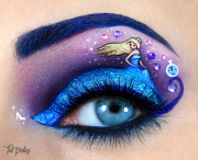 Make up artist Tal Peleg creates beautiful art on her eyelids, Israel - Aug 2015