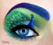 Make up artist Tal Peleg creates beautiful art on her eyelids, Israel - Aug 2015
