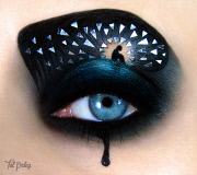 Make up artist Tal Peleg creates beautiful art on her eyelids, Israel - Aug 2015