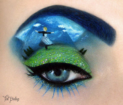 Make up artist Tal Peleg creates beautiful art on her eyelids, Israel - Aug 2015