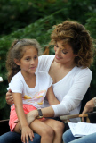 Tournage de "Shades of Blue". Jennifer Lopez et sa fille Emme. Sands