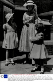 Miss June Sheffield (now Mrs Jocelyn Stevens) Lady-in-waiting To Princess Margaret Showing Her With Her Sister Angela Sheffield (now Mrs Richard Burrows)(left) And Maria Stewart-wilson Sir Jocelyn Stevens Cvo (born 1932) Is The Former Publisher Of Qu