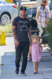 *EXCLUSIVE* David Beckham takes adorable little Harper to lunch