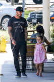 *EXCLUSIVE* David Beckham takes adorable little Harper to lunch