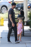 *EXCLUSIVE* David Beckham takes adorable little Harper to lunch
