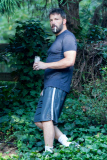 A stressed-out Ben Affleck smokes a cigarette while Jen has a private talk with their daughter