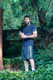 A stressed-out Ben Affleck smokes a cigarette while Jen has a private talk with their daughter