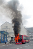 Bus fire in Blackheath, London, Britain - 10th August 2015