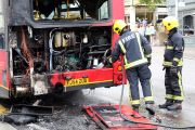 Bus fire in Blackheath, London, Britain - 10th August 2015