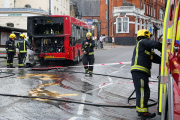 Bus fire in Blackheath, London, Britain - 10th August 2015