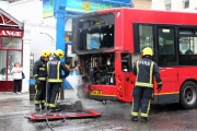 Bus fire in Blackheath, London, Britain - 10th August 2015