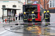Bus fire in Blackheath, London, Britain - 10th August 2015